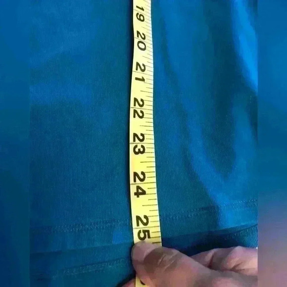 VTG Victoria Secret Tee Shop Y2K Dark Blue Long Short sleeve turtleneck Women M - Picture 6 of 10